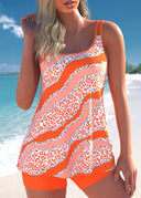 Emilie vibrant floral print tankini set, view 19