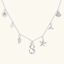 Noelle Initial Necklace with Sea Charms, view 52