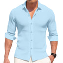 Currumbin Men's Cotton Linen Slim Fit Shirt, view 2