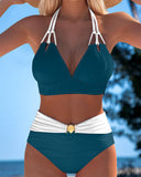 Angelica high waisted bikini set with double straps, view 14