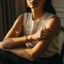 Leni Minimalist Gold Cuff Bangle, view 3