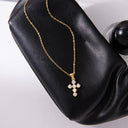 Rowan Gold Cross Necklace, view 7