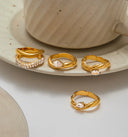 Farrah Gold Stacking Rings, view 8