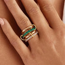 Isobel Rose Gold Stacked Ring, view 2