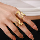 Alessia Twisted Gold Ring, view 3
