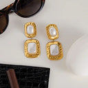 Valentina Chunky Pearl Drop Earrings, view 7