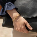 Nadia Gold Link Chain Bracelet, view 2