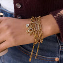 Yara Gold Chain Bracelet Set, view 5