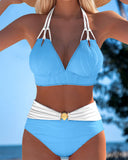 Angelica high waisted bikini set with double straps, view 12