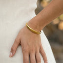 Yvette Large Gold Stacking Bangle, view 2