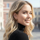 Flora Gold Earrings Set of Three, view 3
