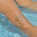Bubble Letter Gold Tennis Bracelet, view 3