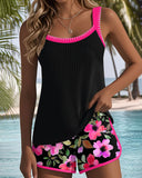 Hattie two-piece beach tankini set in bright colours, view 3