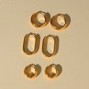 Hana Gold Hoop Earrings Set, view 5