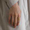 Cleo Gold Wave Ring, view 6
