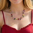Jolie Multicolour Gold Necklace, view 3