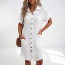 Matilda the effortless linen look shirt dress