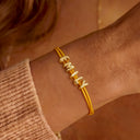 Bubble Letter Name Bracelet, Adjustable Braided Cord with 3D Balloon Letters, Choose Your Colour