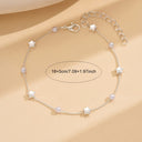 Star and Pearl Bracelet for Women, Dainty Chain, Silver or Gold