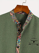 Caloundra Men's Contrast Pattern Collar Short Sleeve Shirt, view 11