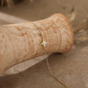 Star Bracelet for Women, 18K Gold Plated with Cubic Zirconia Pendant