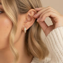 Paloma Gold Huggie Earrings, view 3