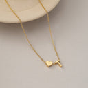 Heart Initial Necklace A to Z, Dainty Gold Letter Necklace for Women