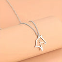 Horse Head Pendant Necklace for Women, Minimalist Gold or Silver Horse Necklace