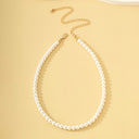 Bead Ball Necklace for Women, White, Yellow, Black or Pink