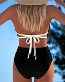 Angelica high waisted bikini set with double straps, view 9