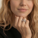 Saskia Gold Stacked Ring, view 4