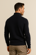 Terenzo Zip Cardigan Navy