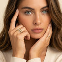 Matilda Two-Tone Gold Stacked Ring, view 4