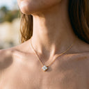 Ilse Gold Clover Necklace, view 6