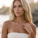Mae Gold Clover Station Necklace, view 4