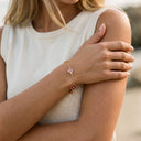 Mae Gold Clover Bracelet, view 2