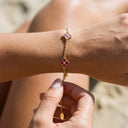 Mae Gold Clover Bracelet, view 4
