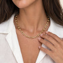 Noa Gold Link Jewellery Set in 18k gold plated stainless steel