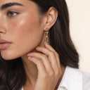 Noa Gold Link Drop Earrings, view 4