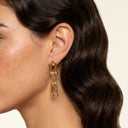 Noa Gold Link Drop Earrings, view 5