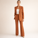 Lindy two-piece suit set with one-button blazer and flared trousers, view 6
