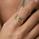 Saskia Gold Stacked Ring, view 2