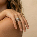 Olive Two-Tone Stacked Ring, view 3