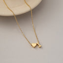 Heart Initial Necklace A to Z, Dainty Gold Letter Necklace for Women