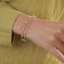 Bead Chain Bracelet Set of 2, Gold or Silver Stacking Bracelets