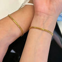 Gold Chain Bracelet or Anklet for Women, Stainless Steel