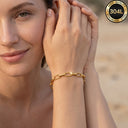 Paperclip Chain Bracelet, 304L Stainless Steel, 18K Gold Plated or Silver