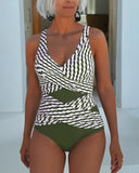 Felicia one piece swimsuit with crossover design, view 3