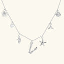 Noelle Initial Necklace with Sea Charms, view 55