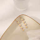 Daisy Earrings for Women, Long Flower Drop Earrings, White or Yellow